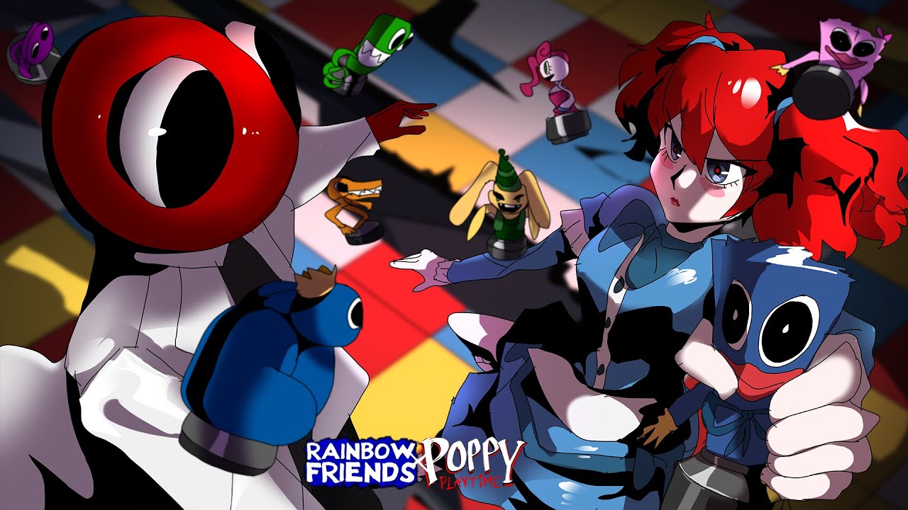 Rainbow Friends VS Poppy Playtime But It\'s Anime Part 5 │ FNF ...