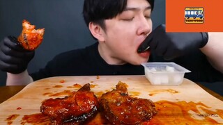 Mukbang đùi gà Hàn Quốc p5 #monngonmoingay