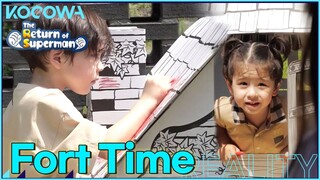 Na Eun, Gun Hoo, and Jin Woo make a HUGE paper house l The Return of Superman Ep 435 [ENG SUB]