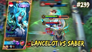 AGGRESSIVE LANCELOT VS SABER, SABER SI HERO YANG LAGI NAIK DAUN | LANCELOT GAMEPLAY #239 | MLBB