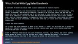 What To Eat With Egg Salad Sandwich