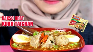 ASMR INDOMIE BAKSO URAT KUAH SAMBAL TAICHAN CABE PEDAS MEMATIKAN | ULUL ASMR MUKBANG BASO INDONESIA