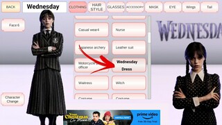 How to make 2 Type of Wednesday Dress|Tutorial|SAKURA SCHOOL SIMULATOR|WEDNESDAY|JENNA ORTEGA