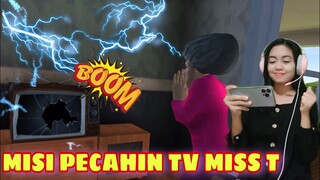 Part3 BERHASIL!! Pecahin TV nya miss T scary teacher | sampe nangis😅 #games #shorts #youtube