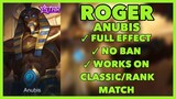 New!! Roger Starlight Skin Script Anubis - Full Effect + Normal Icon - Patch Aamon | Mobile Legends