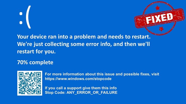 Your device ran into a problem and needs to restart - Windows 10 Blue Screen Error- Fix