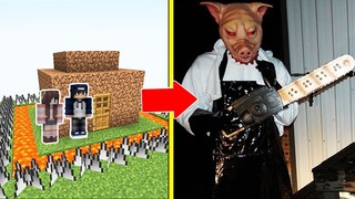 Quỷ Heo Cưa Máy PIGSAW Tấn Công Nhà Được Bảo Vệ Bởi bqThanh và Ốc Trong Minecraft