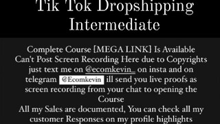 Sebastian Esqueda and Sebastian Ghiorghiu: Discover Tik Tok Dropshipping Intermediate course is avai