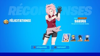 OBJETS GRATUITS de NARUTO sur Fortnite (Sasuke, Kakashi, Sakura..)