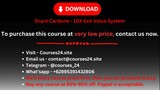 Grant Cardone - 10X Exit Value System