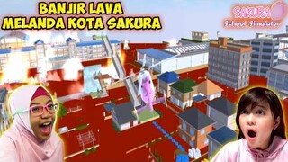 Reaksi Nafisa Fidela & Nicole Annabelle BANJIR LAVA DI KOTA SAKURA | Sakura School Simulator