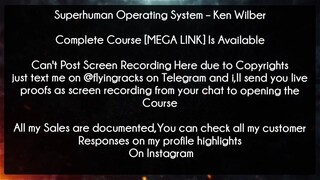 Superhuman Operating System Course Ken Wilber Download