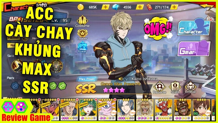 One Punch Man: The Strongest - Show ACC Cày Chay Gần 10 Triệu LC TOP Server Sở Hữu Dàn SSR Khủng