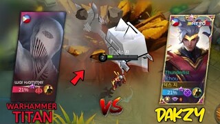 WAR HAMMER TITAN vs DAKZY CHOU ! - ENEMY WILL DESTROY MOBILE LEGEND IF I LOSE?