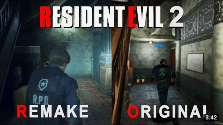 Resident Evil 2 Original PS 1 VS Remake PS 4 pro Grafik HD