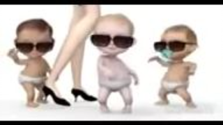 Animated babies dancing reggaeton