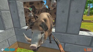 Survive with 120 Piggys. FPS Perspective! Animal Revolt Battle Simulator