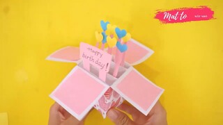 Cách làm hộp quà bằng giấy cực dễ - Cách Gấp Hộp Quà đơn giản Gấp giấy Origami -hộp bằng giấy a4