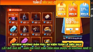 FREE FIRE | HƯỚNG DẪN CHƠI SỰ KIỆN SIÊU SALE SĂN ĐỒ GIÁ RẺ NHƯ THẾ NÀO ???- VÀO MÚC LIỀN !!!