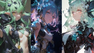 【用ai生成100张魔物娘怪物立绘插图⑨-效果测试】nijijourney【AI绘画】