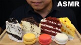 ASMR EATING 🍰 OREO CRUNCH, CHOCOLATE CHILL CHEESE, RED VELVET, MANGO MOUSSE & MACAROONS