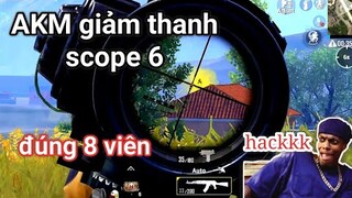 PUBG Mobile - Đẳng Cấp Ghìm Tay AKM Silen Scope 6 Cự Li Gần 200m Chỉ Mất 8 Viên Đạn