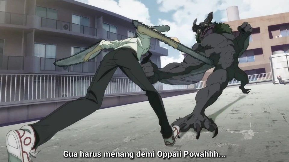 Coloured Denji vs Bat Devil to celebrate the release of ep 3 : r/ChainsawMan