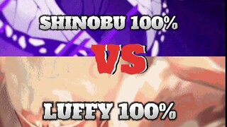 1v1 shinobu vs luffy