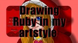 Drawing Ruby in my artstyle / IbisPaint X
