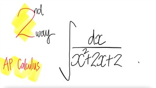 AP Calculus 2nd way: 1/(x^2 +2x+2) dx