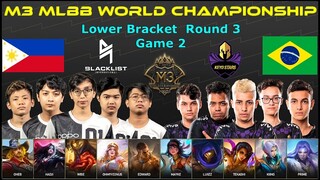 Blacklist Vs Keyd Stars [GAME 2] | M3 MLBB World Championship 2021 | Playoffs Day 5