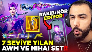 YENİ 7 SEVİYE YILAN AWM VE NİHAİ SET GELDİ!! 😮 RAKİBİ KÖR EDEN ÖLÜM VURUŞLU AWM!! | PUBG MOBILE