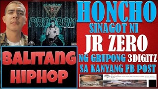 HONCHO SINAGOT NI JR ZERO NG 3DIGITZ SA KANYANG FB POST