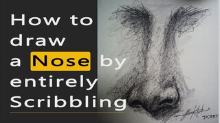 Scribbling a nose - Scribble Art Drawing