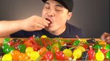 Thánh ăn mukbang ăn thạch trái cây nhiều hương vi  #amthuc #monngon