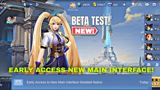 BETA TEST NEW MAIN INTERFACE EARLY ACCESS MLBB