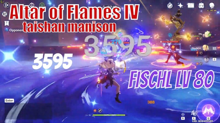 Genshin Impact Domain of Mastery: Altar of Flames IV - FISCHL lv 80