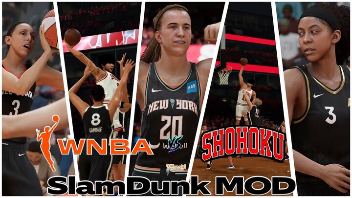 Shohoku vs WNBA All-stars - NBA 2K Slam Dunk Mods