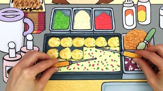 [Hoạt hình stop-motion] Cửa hàng takoyaki đã mở cửa! Đầy đủ phần làm hài lòng học sinh tiểu học｜Phim