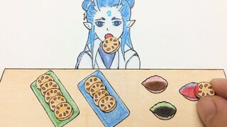 [Hoạt hình stop-motion vẽ tay] Ao Bing ăn và phát sóng Chắc chắn, anh ấy vẫn thích ăn bánh củ sen nh