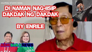 Enrile: ‘Yung mga masyadong maiingay ‘di naman nag-iisip, dakdak ng dakdak