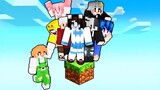 Mèo Simmy Và Hero Team " Thử Thách Sinh Tồn Trên 1 Khối Đất Duy Nhất" Trong Minecraft