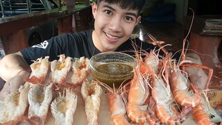 กินกุ้งแม่นํ้าเผา มันเยิ้มๆ นํ้าจิ้มซีฟู้ดแซ่บๆ....