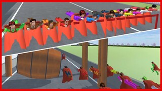 Flying Contest of Superman || SAKURA School Simulator