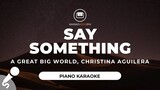 Say Something - A Great Big World, Christina Aguilera (Piano Karaoke)