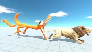 ( Lion Challenge ) Rainbow Friends And Poppy Playtime - Animal Revolt Battle Simulator