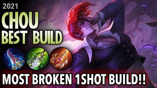 WANT SOME CHOU BUILD? | Chou Best Build for 2021 | Chou 1-Shot Build - Mobile Legends