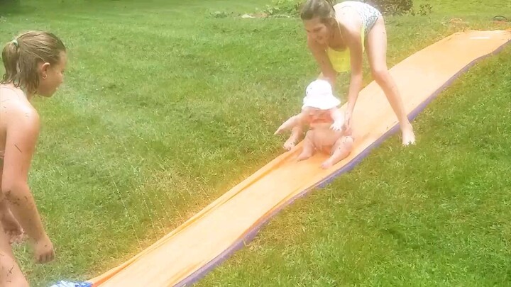 babies playing slide funny compilation😂