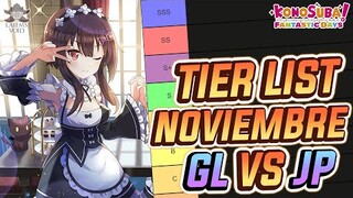 KonoSuba: Fantastic Days [GL] || [Tier List Noviembre] ¿Cuáles son mas Fuertes? ¿Que tal en la JP?