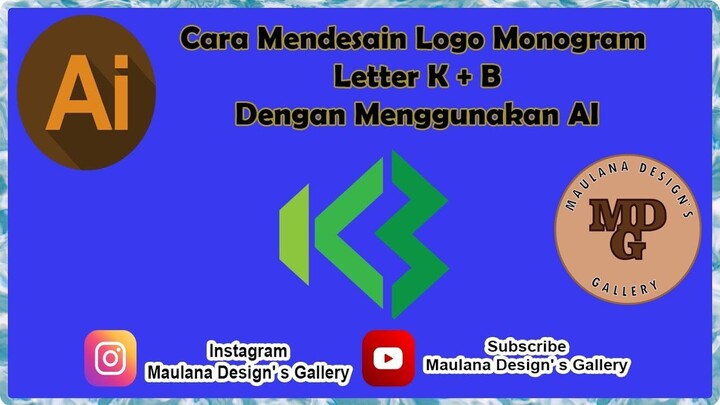 Cara Mendesain Logo Monogram Letter K + B Dengan Menggunakan AI